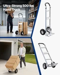 Vevor 500lb Capacity Hand Truck, Aluminum Alloy Dolly With Tie-down Strap. Fixed Price $95.99.