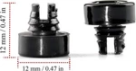 Rtrhinotuning 100pcs Black Wheel Rim Lip Rivets Nuts Of 7.5mm/0.3in Hole Replace. Fixed Price $48.20.