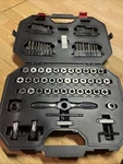 Husky 77-piece Ratcheting Tap & Die Set Sae Metric Thread Repair Tool Kit. Fixed Price $80.00.