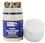Drill America 15 Piece Cobalt Bit Set With Gold Finish In Round Case (1/16. Fixed Price $84.90.