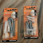 Hillman Sharkie 1/4 & 5/16in Wall Anchor With Pan Head Sheet Metal Screw 2 Pack. Fixed Price $10.00.