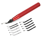 11 Piece High Speed Steel Blade Deburring Tool Set, For Metal Aluminum, Coppe.... Fixed Price $33.16.