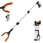 43in Extra Long Grabber Tool Foldable Reacher W Rotating Jaw Magnet Heavyduty Hd. Fixed Price $16.43.