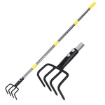 Garden Hand Tiller Cultivator 4 Tine Adjustable Long Handle Heavy Duty Weeding. Fixed Price $39.20.