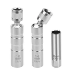 14mm&16mm Thin Wall Magnetic Swivel 3/8"spark Plug Socket 12-point Removal Tool. Fixed Price $8.99.