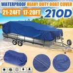 17-20/21-24ft Blue Pontoon Boat Cover Oxford Canvas Waterproof Trailerable. Fixed Price $43.99.
