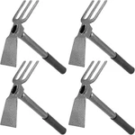 Mouyat 4 Pcs 2 In 1 Double Garden Hoe And Cultivator, 9 X 14 Grey & Black. Fixed Price $43.04.