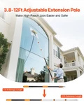 Telescopic Extension Pole, 3.8-12 Ft Multi-purpose Extendable Sturdy Alumi. Fixed Price $51.75.