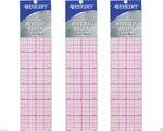 3 Set Westcott B-85 18" X 2" 8ths Graph Beveled Plastic Clear Transparent Rulers. Fixed Price $14.99.