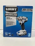 Hart 20-volt Cordless Brushless Impact Driver Kit, 2.0ah Battery & Fast Charger. Fixed Price $81.99.