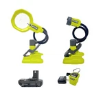 New Ryobi 18-volt 2 Clamp Light Kit With Battery And Charger (pcl664 & Pcl665). Fixed Price $99.99.