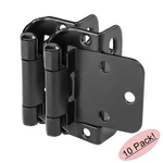 *10 Pack* Cosmas 18650-fb Flat Black Partial Wrap Hinge 1/2" Overlay (pair). Fixed Price $29.95.