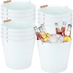 Didaey 12 Pcs Large Galvanized Metal Buckets With Handle 10 Inch Heavy Duty S.... Fixed Price $114.56.