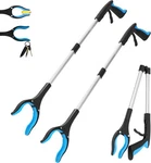 2- Pack 32 Inch Grabrunner Folding Reacher Grabber Tool With Magnetic, Blue. Fixed Price $26.98.
