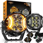Led Pods 3 108w Side Shooter Amber Drl 12800lm Offroad Auxbeam Pair V-ultra Wide. Fixed Price $299.99.