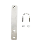 Stainless Steel Flat Dune Safety Flag Whip Cb Mount W/ 1 1/4" Clamp Silver Lake. Fixed Price $17.99.