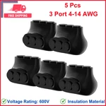3 Port Insulated Multi Tap Connector 4-14 Awg Aluminum To Copper Wire Connectors. Fixed Price $40.49.
