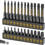 Amartisan Torx Bit Set, 24-piece S2 Steel, 1" & 2.3" Long T5 - T40, Security. Fixed Price $10.50.