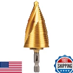 Klein Tools 25960 Step Drill Bit 7/8 To 1-3/8-inch Spiral Double-fluted Cut. Fixed Price $59.99.
