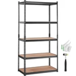 Vevor Storage Shelving Unit, 5-tier Adjustable, 36" L X 18" W 72" H, Black. Fixed Price $85.49.
