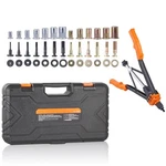 Skyshalo Rivet Nut Tool, 16 Rivnut Tool Kit With 13pcs Metric And Sae Mandrels. Fixed Price $68.18.