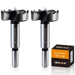 Deckrkat 2-pc 1-5/8" Forstner Drill Bits Smooth Flat Bottom Wood Drilling 3/8". Fixed Price $39.87.