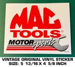 Mac Tools Motorsports - Vintage Original Vinyl Decal Sticker-automotive-american. Fixed Price $7.30.