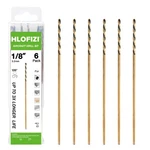 Hlofizi 1/8" X 6" Extra Long Drill Bit (6 Pack), Aircraft 1/8 In, Gold. Fixed Price $14.36.